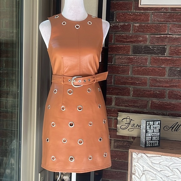 Cinq  Sept Harriet Faux Leather Minidress NWTWD Size 00